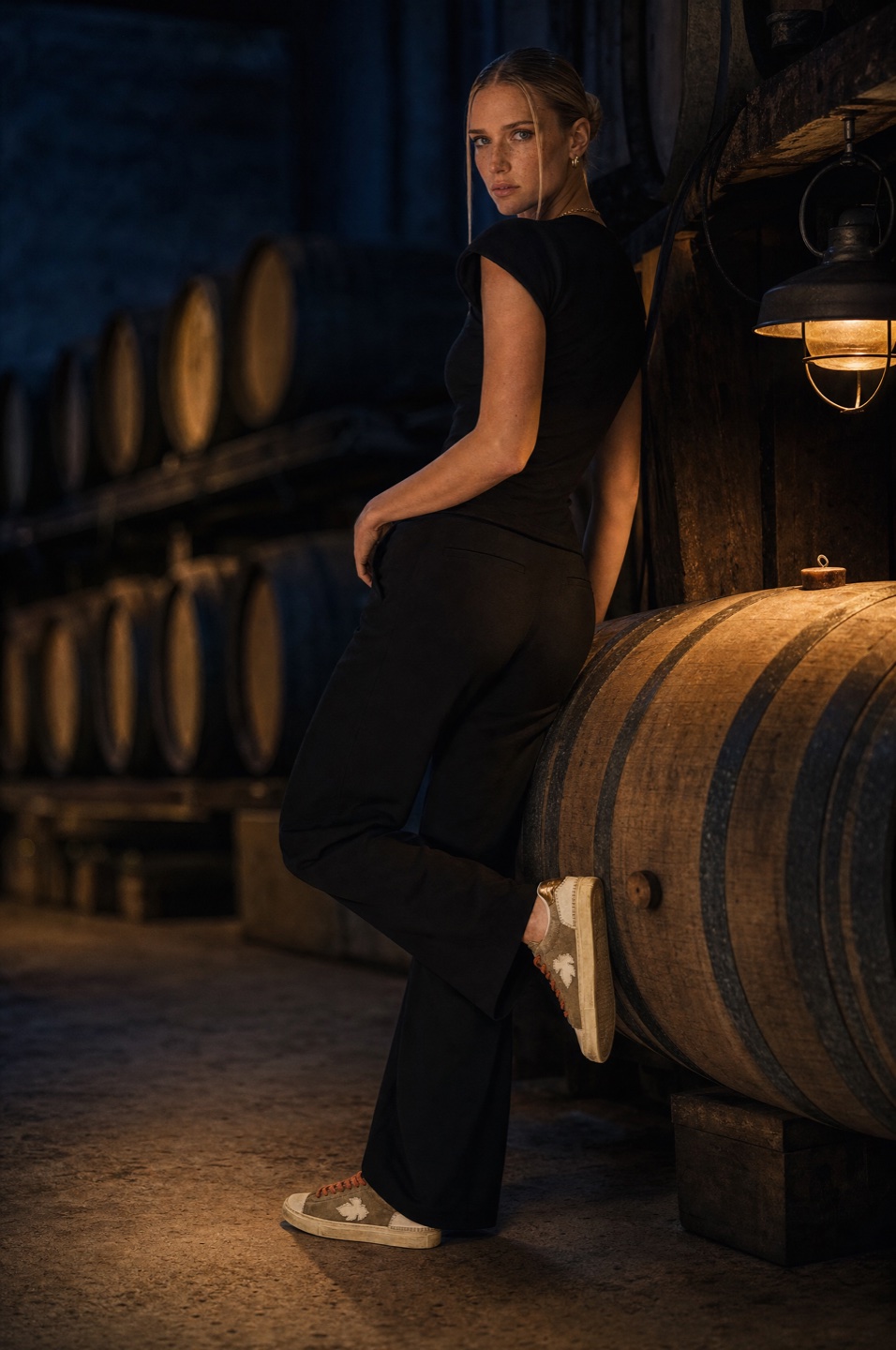 Terra Rossa — en la cava, entre barricas